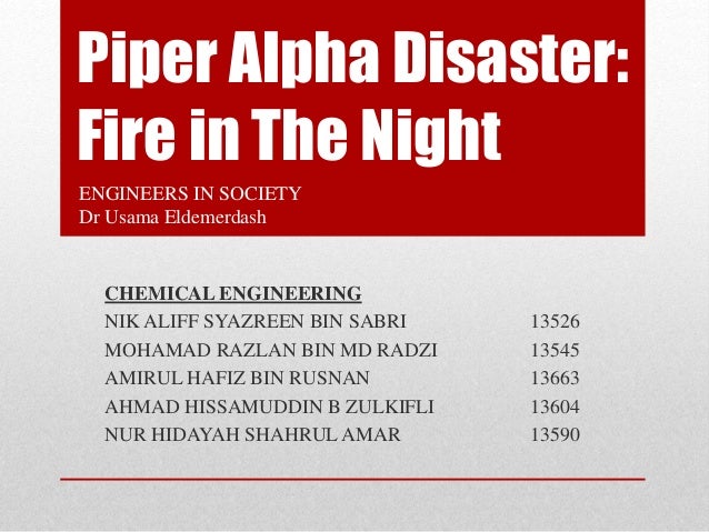 piper alpha causes
